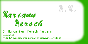 mariann mersch business card